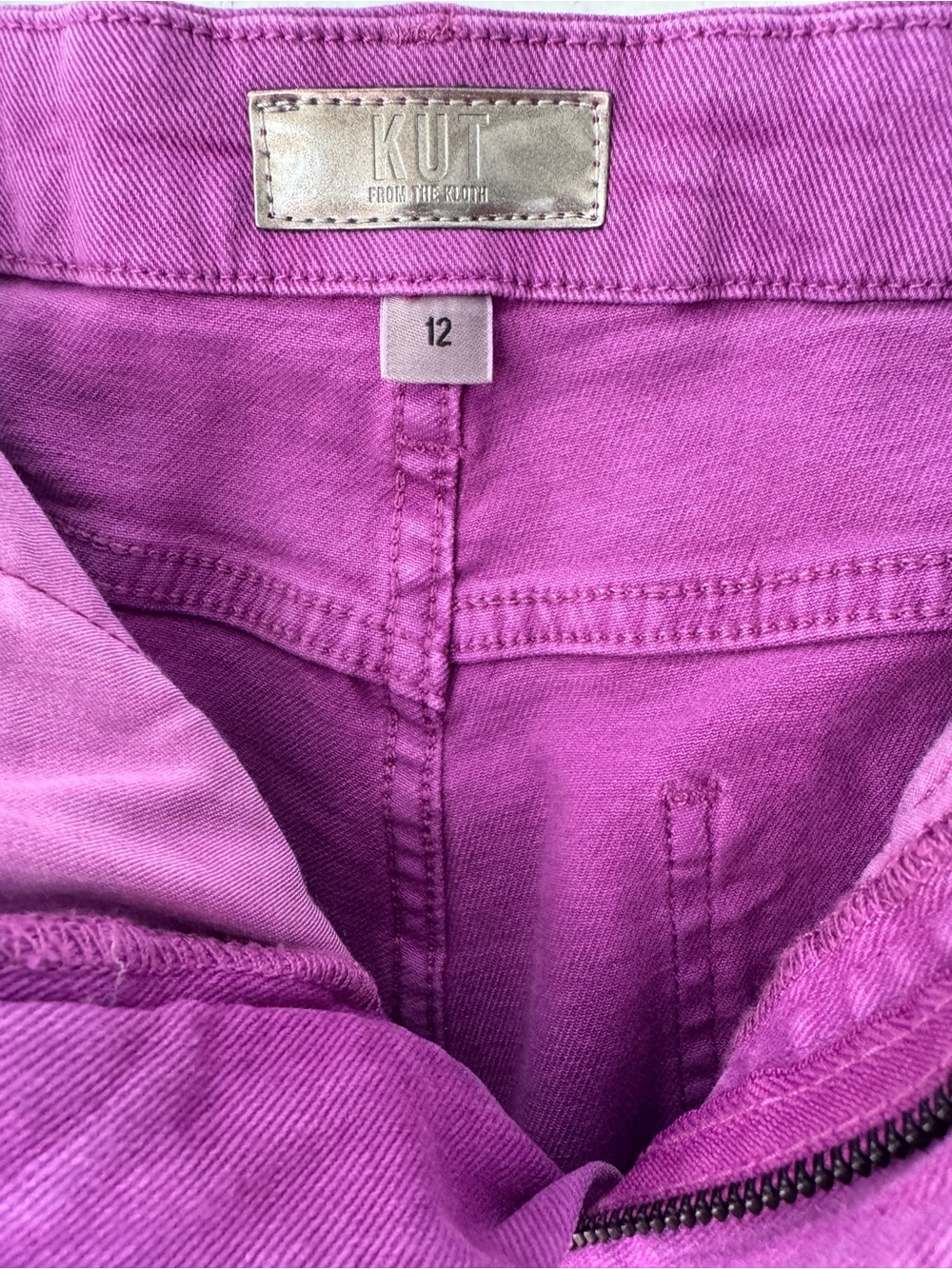 KUT from the Kloth Meg High Rise Wide Leg Jeans Purple Magenta - Picture 3 of 12